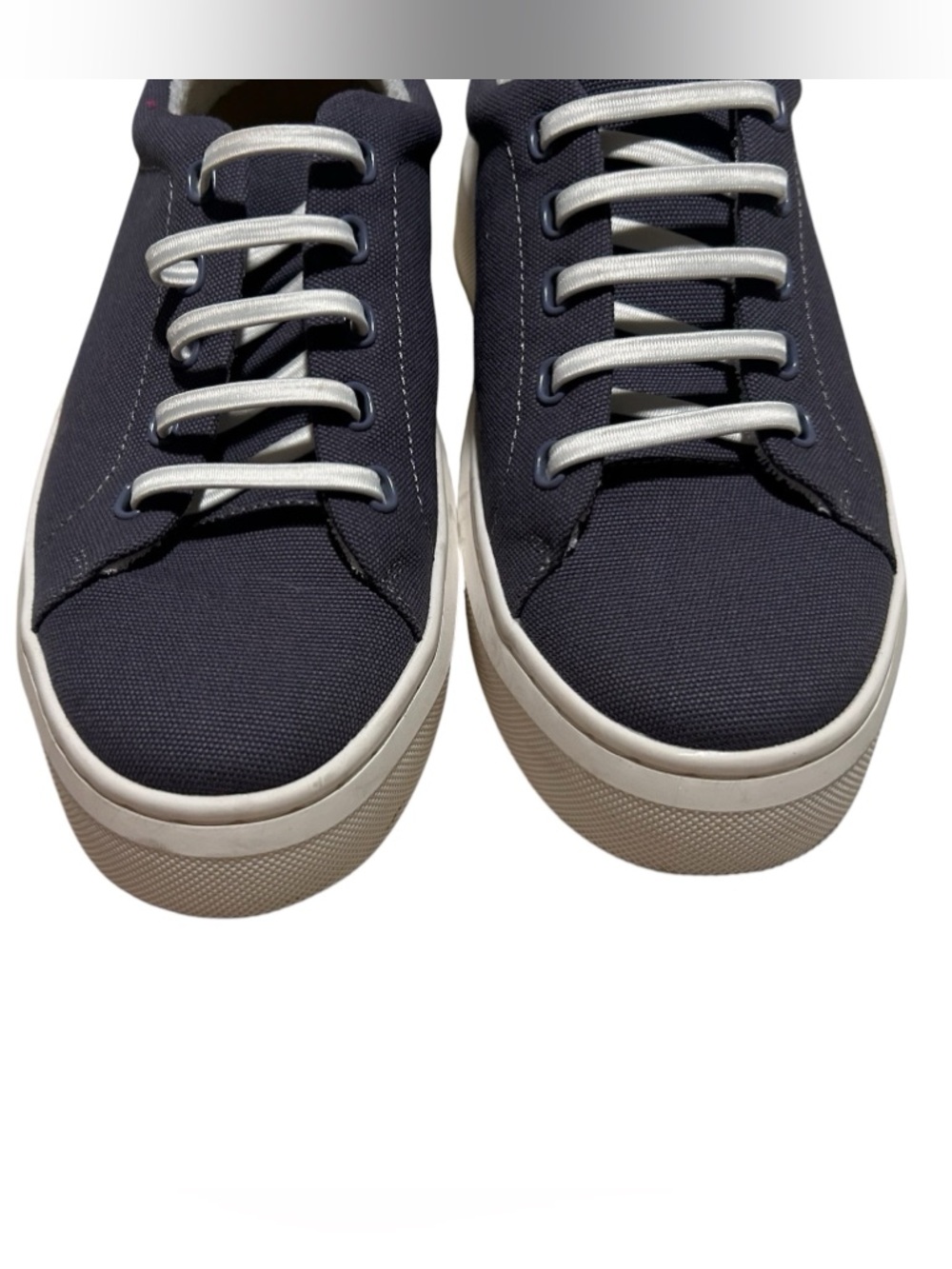 Abeo Women's Blue Canvas Lace-Up Sneakers with White Sole size 8 - Picture 3 of 10